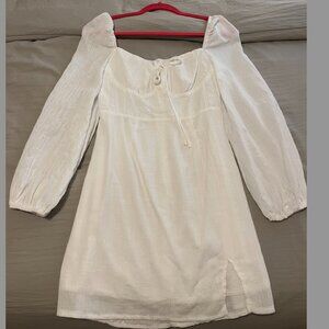 Princess Polly White Linen Mini Dress